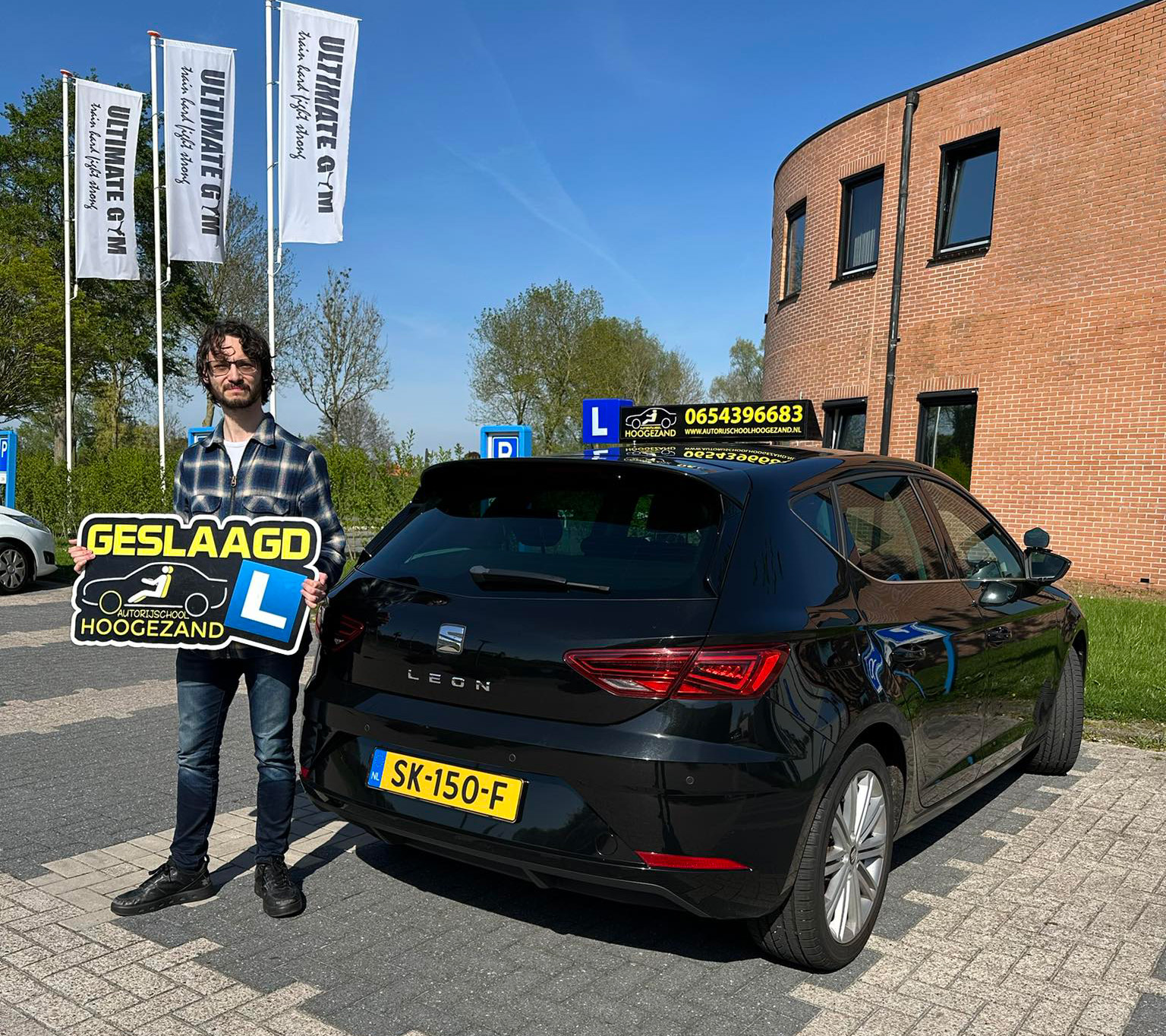 Sem buitenkamp heeft zijn rijbewijs